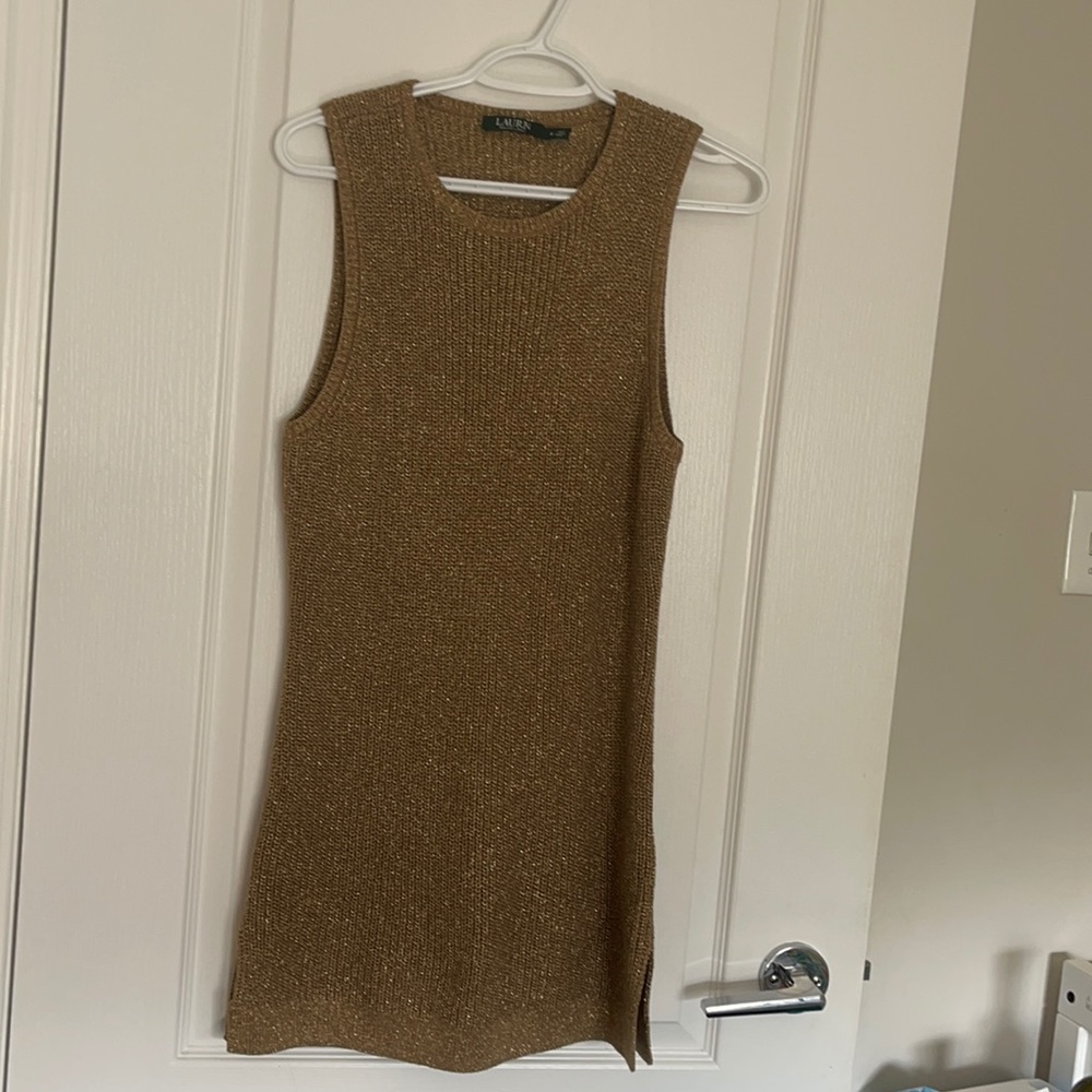 Knit metallic top by Ralph Lauren